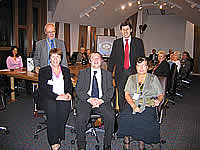 Janice with Dr. Stuart Douglas,Helen Eadie, R Baker and K Macintosh
